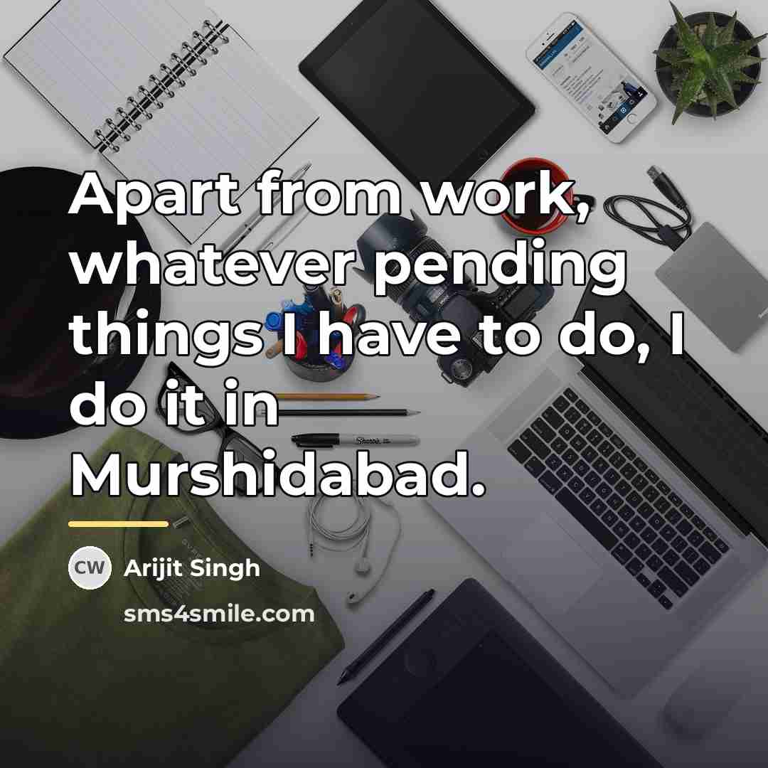 “Apart from work, whatever pending things I have to do,…” quote by Arijit Singh
