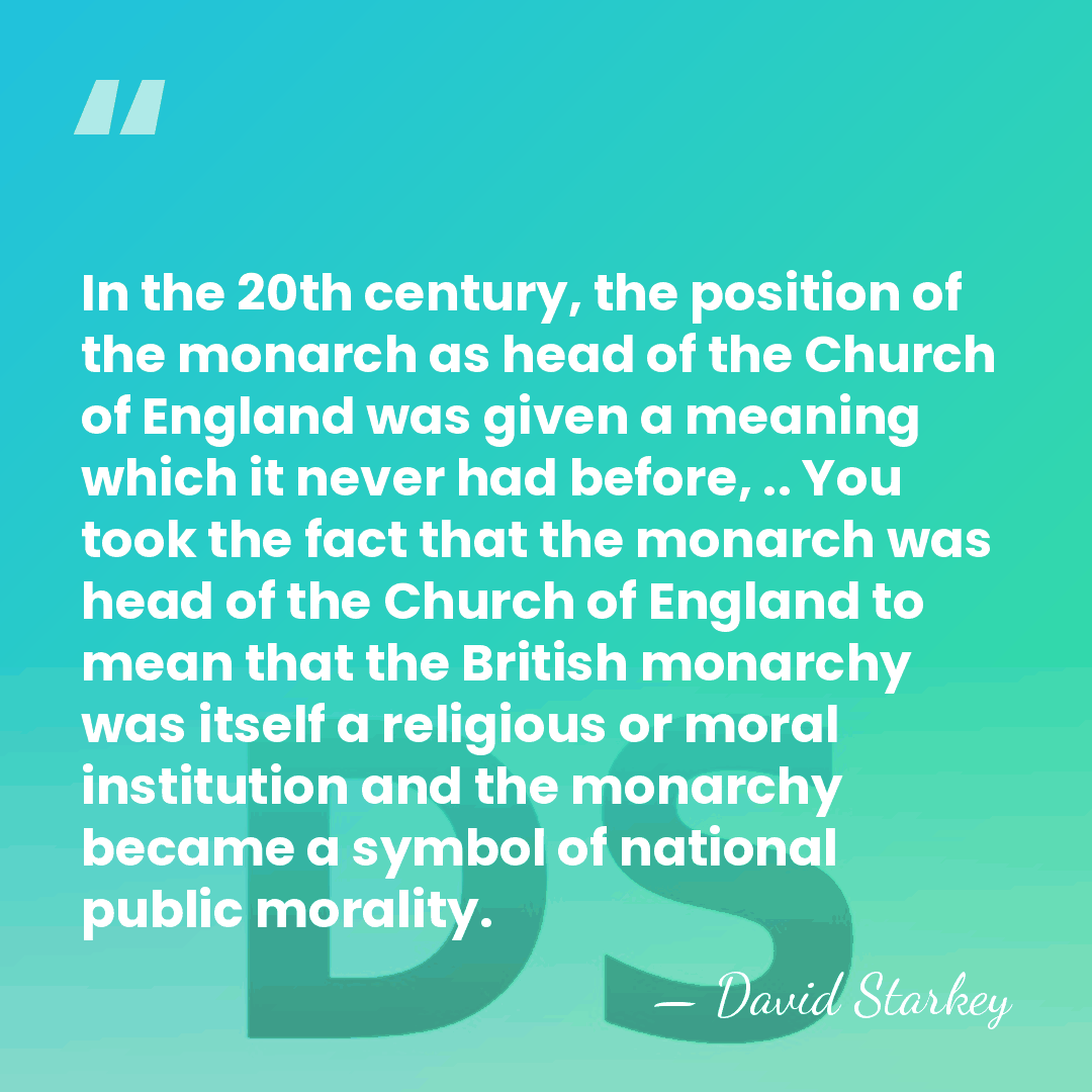 In the 20th century, the position of the monarch as head of&hellip; - David Starkey