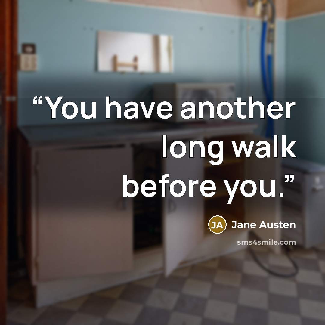 “You have another long walk before you.” quote by Jane Austen