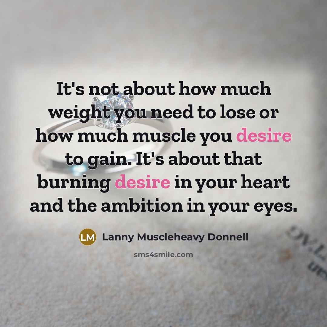 “It's not about how much weight you need to lose…” quote by Lanny Muscleheavy Donnell