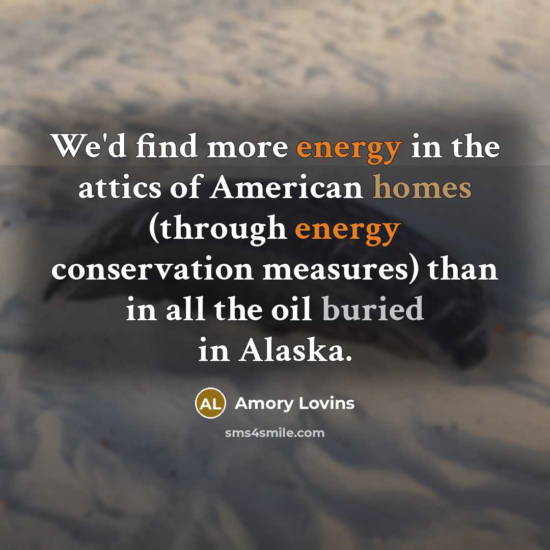 “We'd find more energy in the attics of American homes…” quote by Amory Lovins