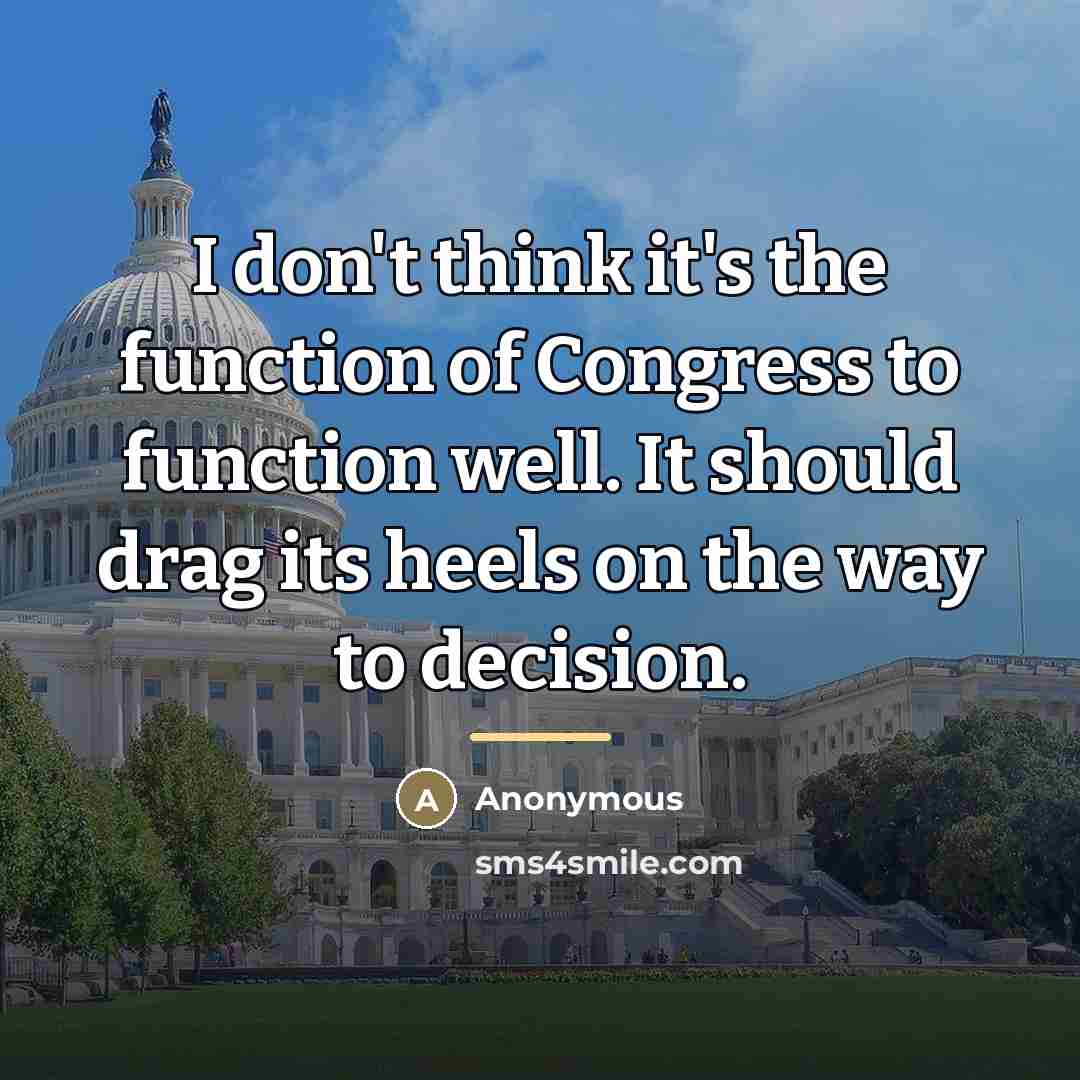 “I don't think it's the function of Congress to function…” quote by Anonymous