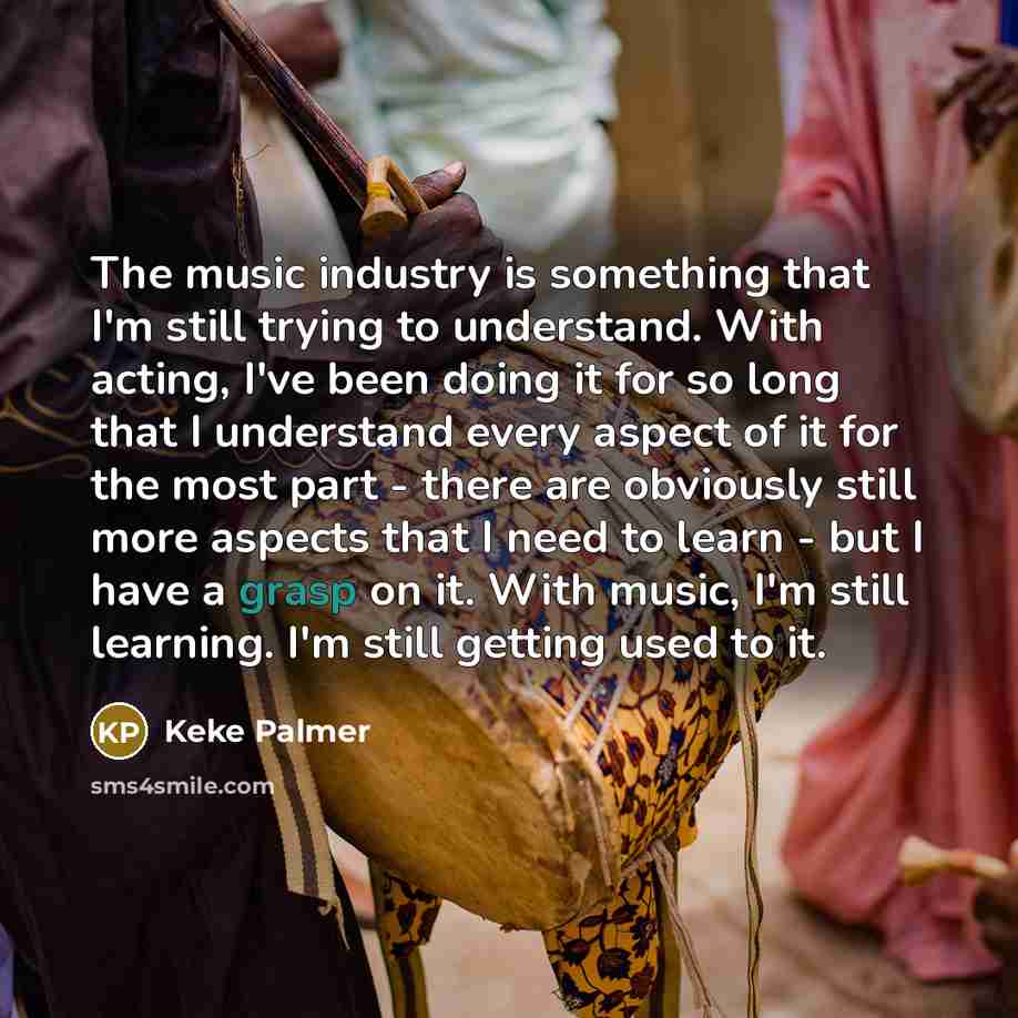 “The music industry is something that I'm still trying to…” quote by Keke Palmer