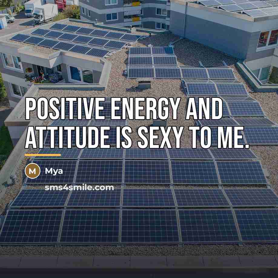 “Positive energy and attitude is sexy to me.…” quote by Mya