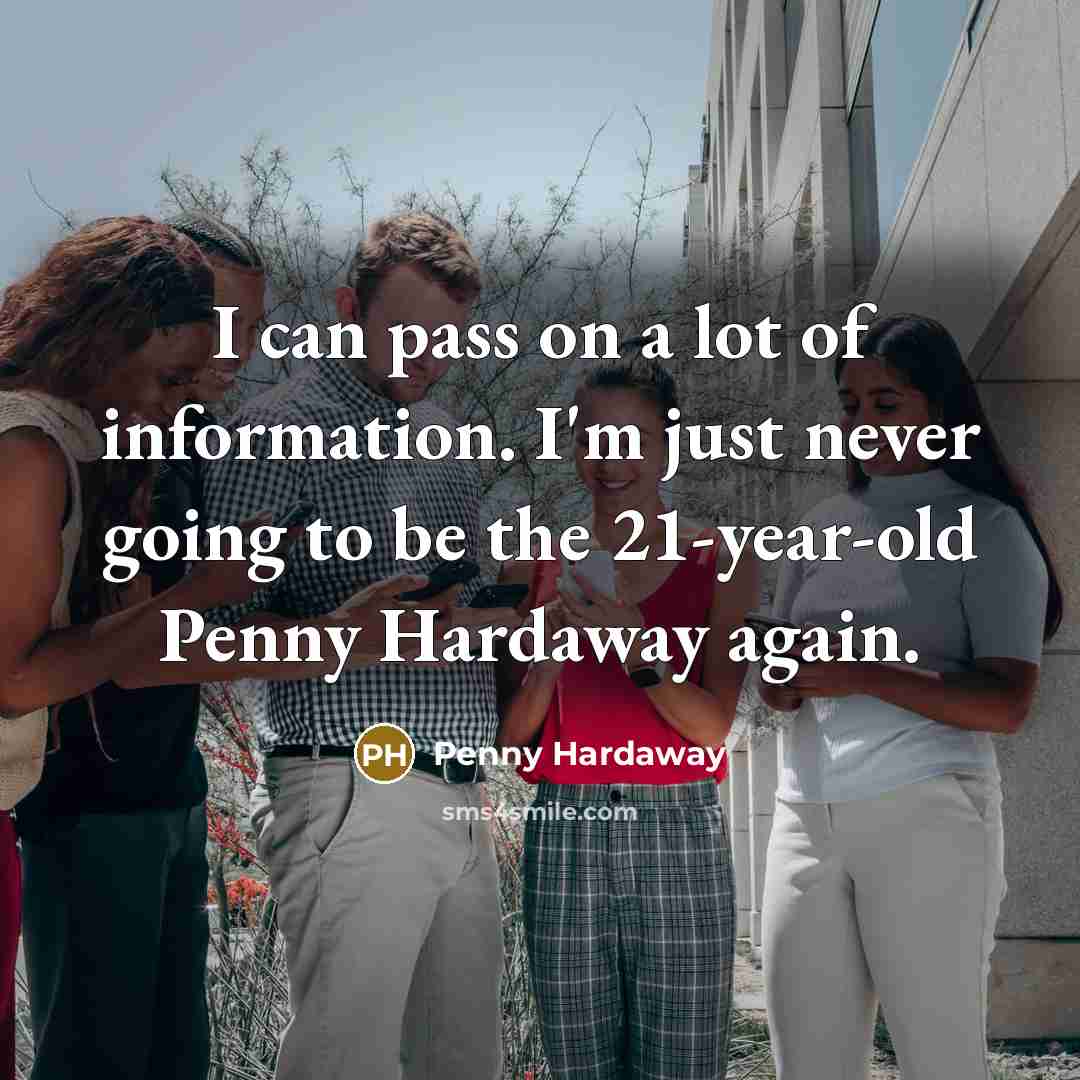 “I can pass on a lot of information. I'm just…” quote by Penny Hardaway
