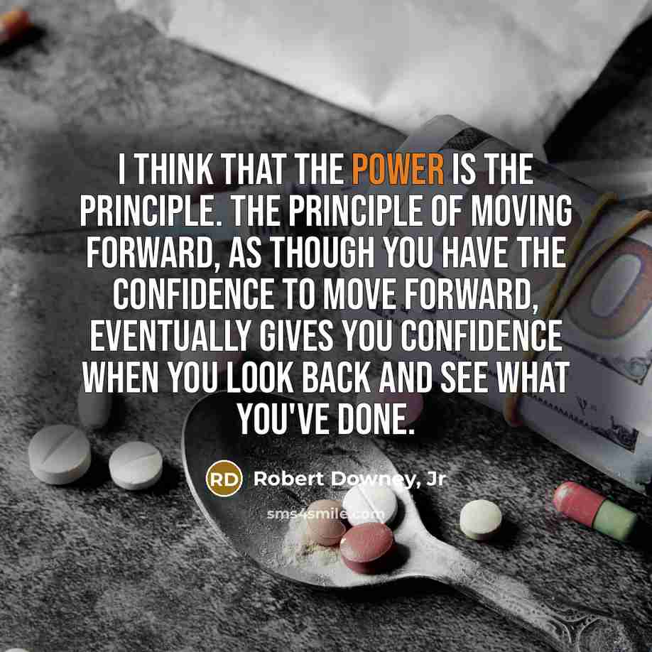 “I think that the power is the principle. The principle…” quote by Robert Downey, Jr