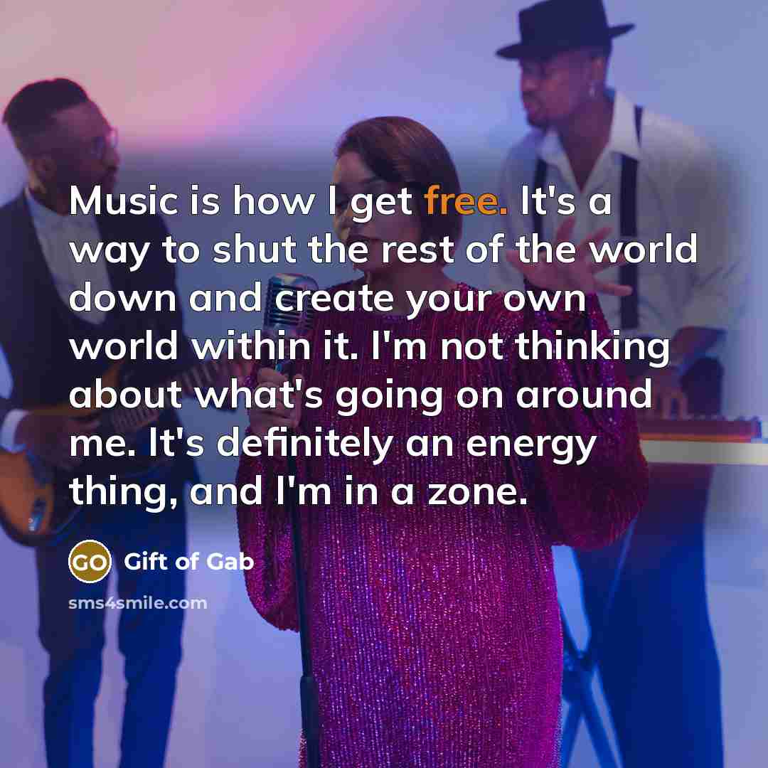“Music is how I get free. It's a way to…” quote by Gift of Gab