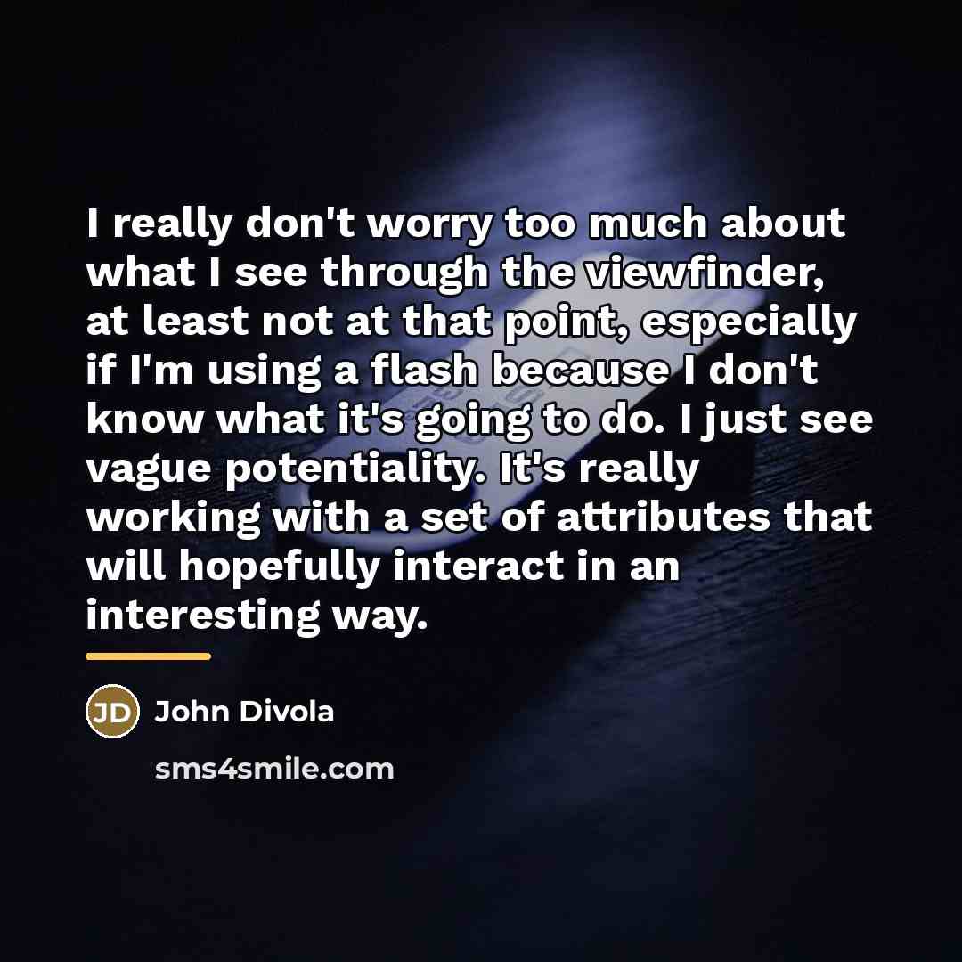 “I really don't worry too much about what I see…” quote by John Divola