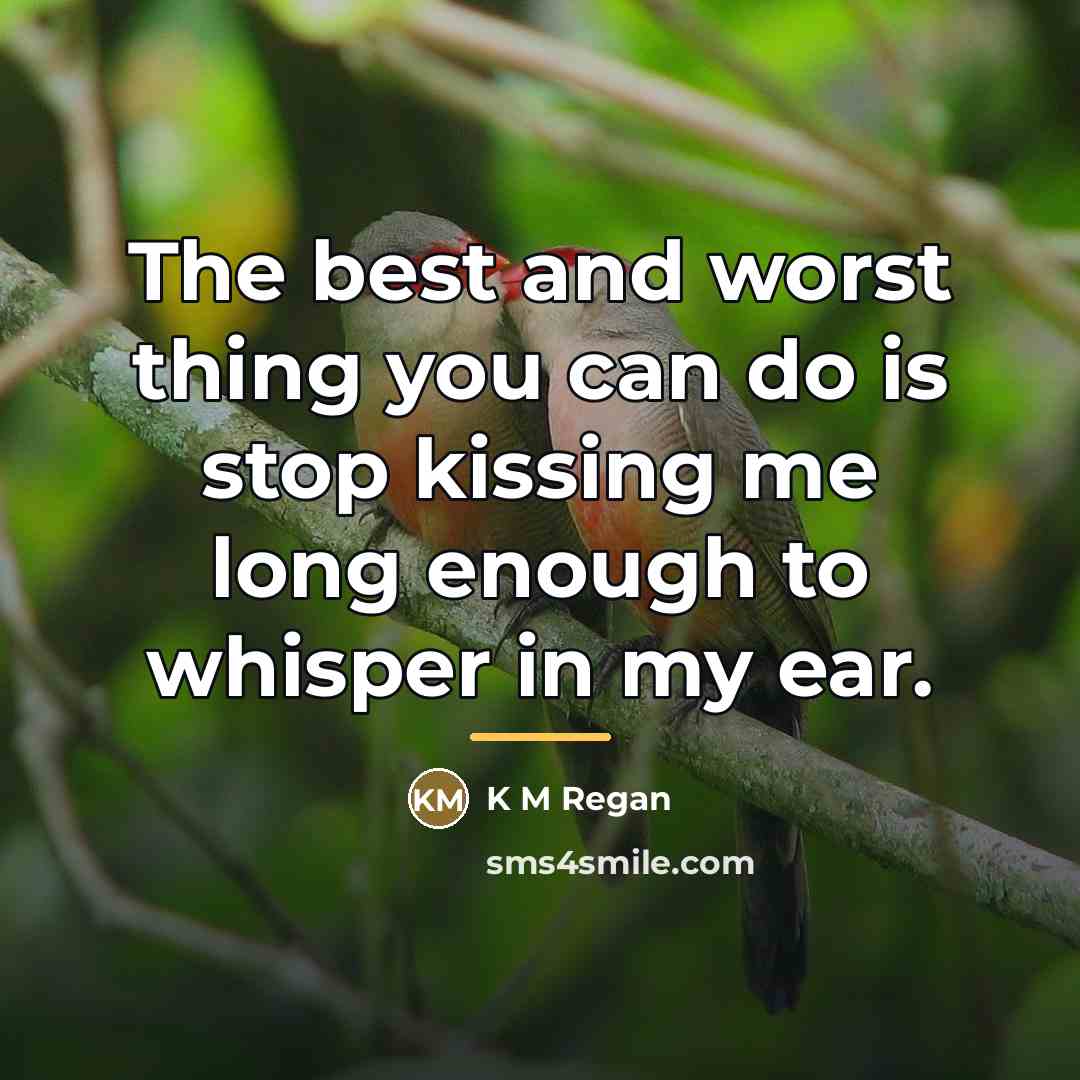 “The best and worst thing you can do is stop…” quote by K M Regan