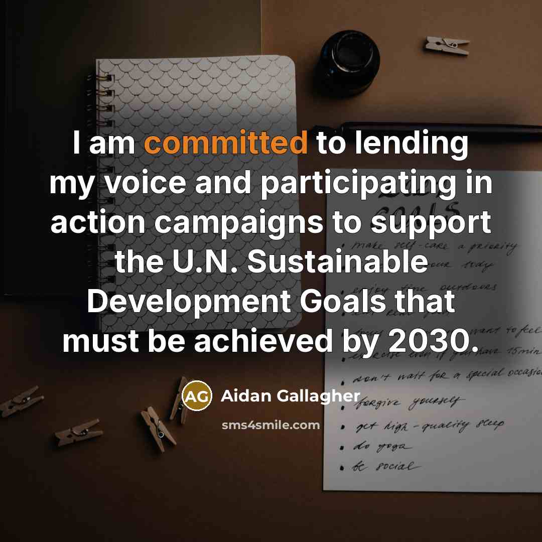 “I am committed to lending my voice and participating in…” quote by Aidan Gallagher