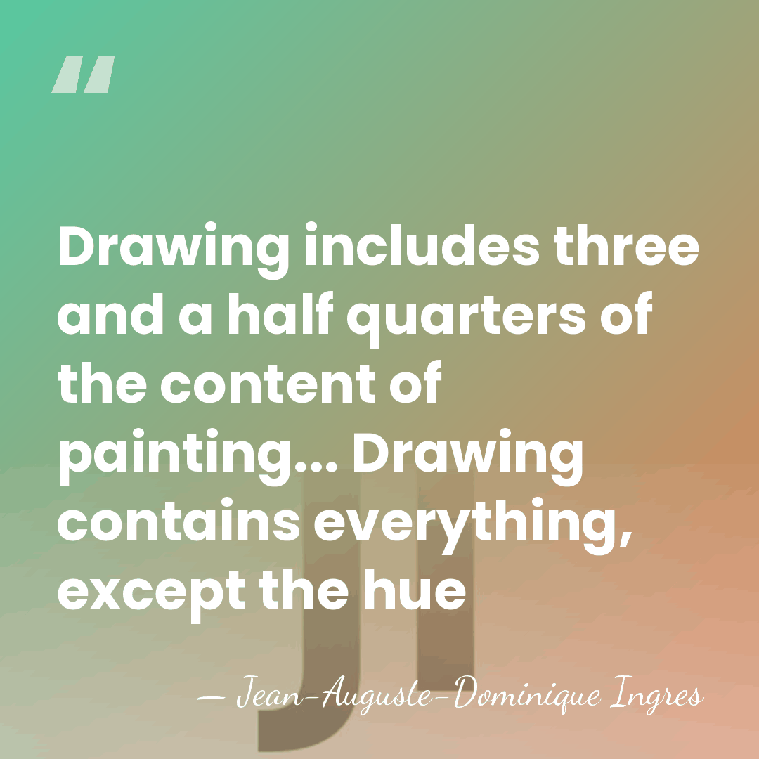 Drawing includes three and a half quarters of the content of painting...&hellip; - Jean-Auguste-Dominique Ingres