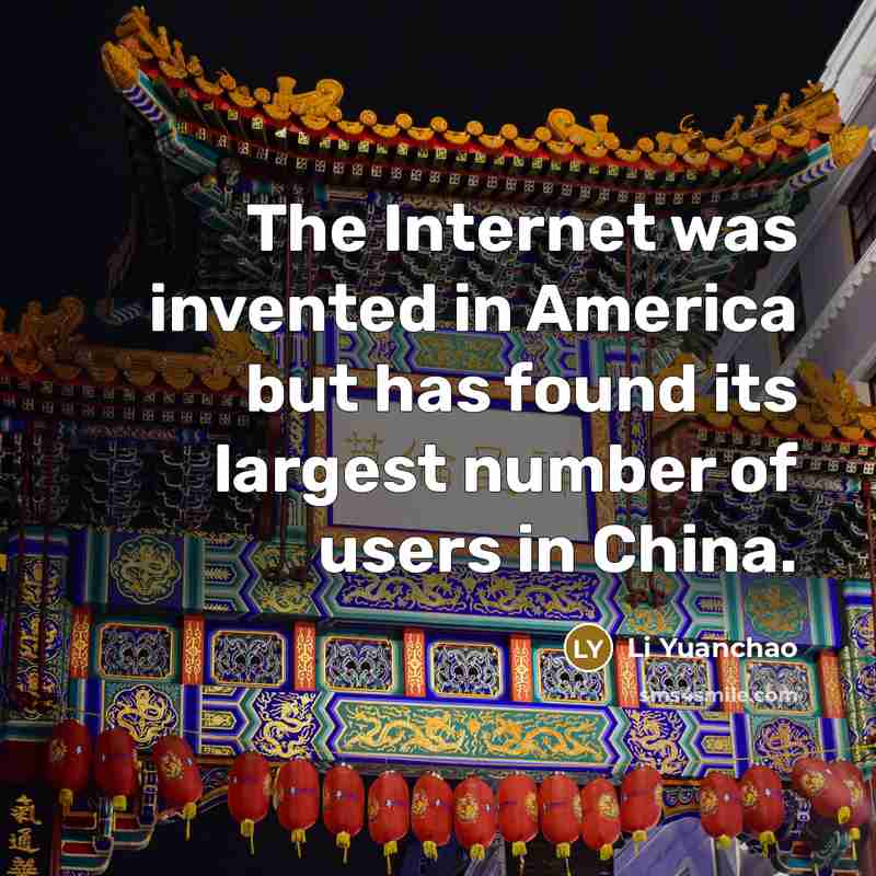 “The Internet was invented in America but has found its…” quote by Li Yuanchao