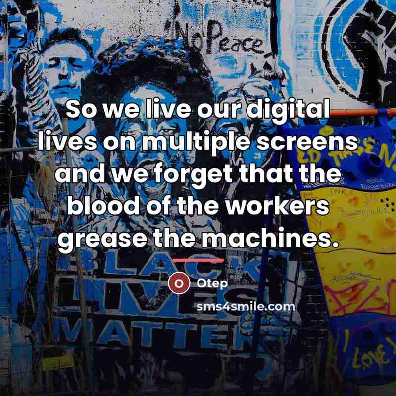 “So we live our digital lives on multiple screens and…” quote by Otep