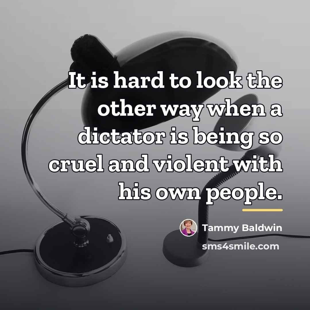 “It is hard to look the other way when a…” quote by Tammy Baldwin