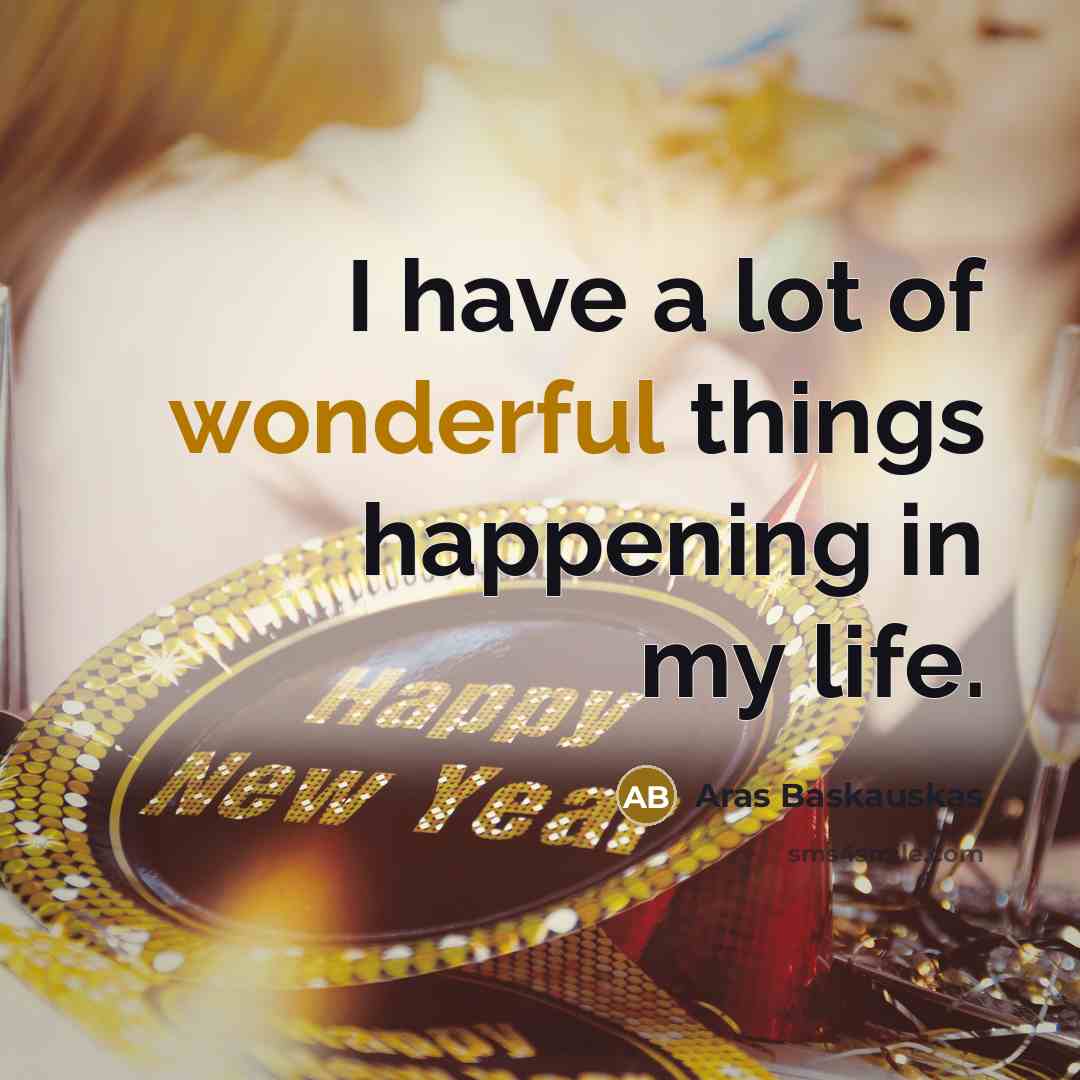 “I have a lot of wonderful things happening in my life.” quote by Aras Baskauskas
