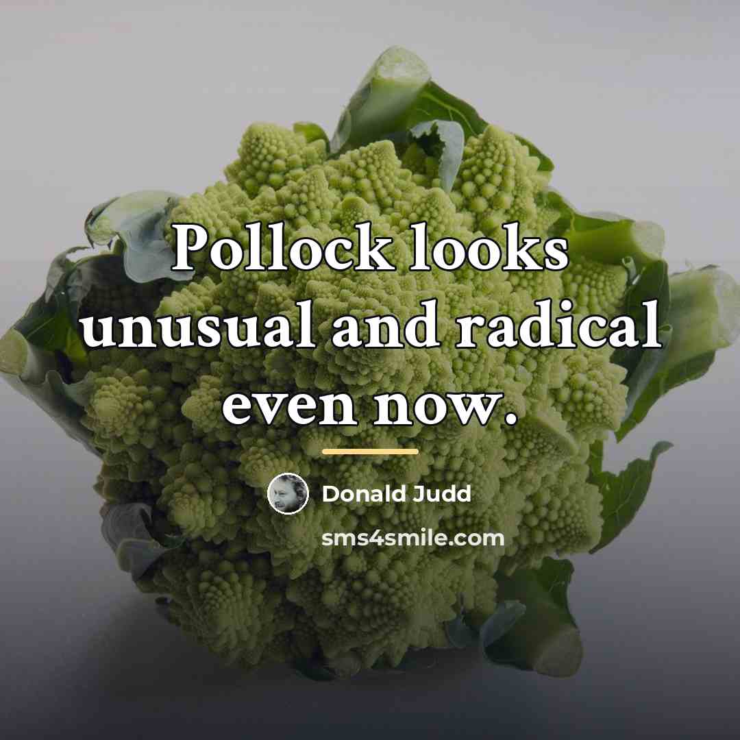 “Pollock looks unusual and radical even now.…” quote by Donald Judd