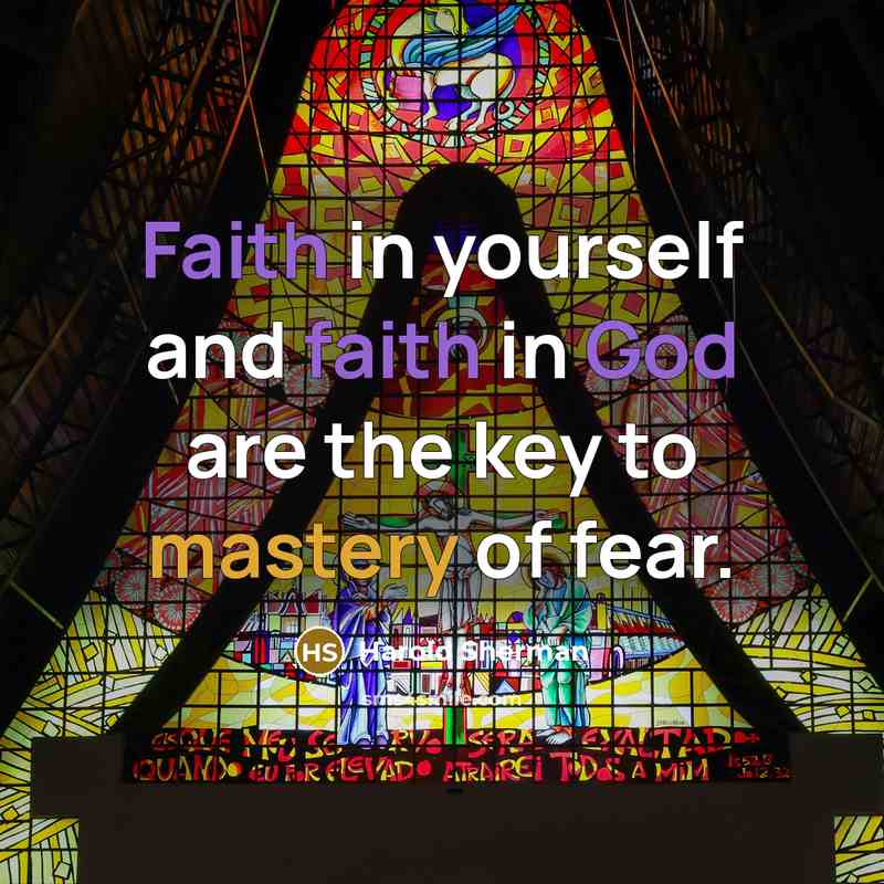 “Faith in yourself and faith in God are the key…” quote by Harold Sherman