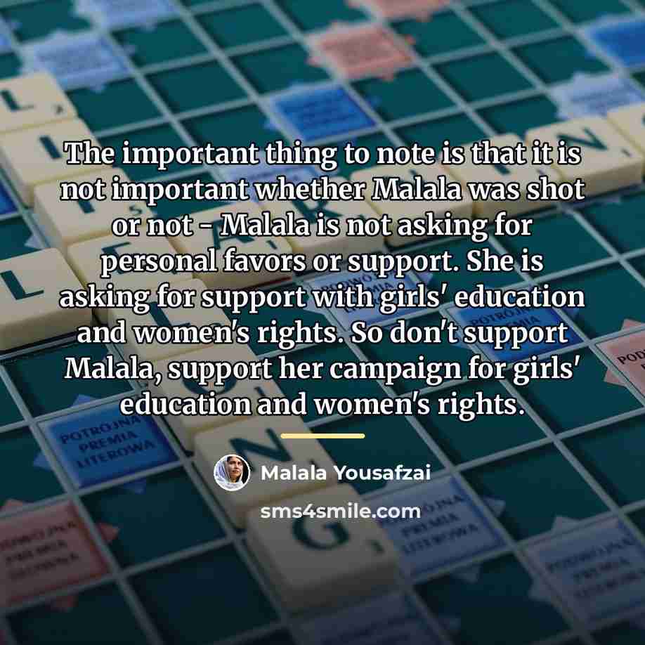 “The important thing to note is that it is not…” quote by Malala Yousafzai