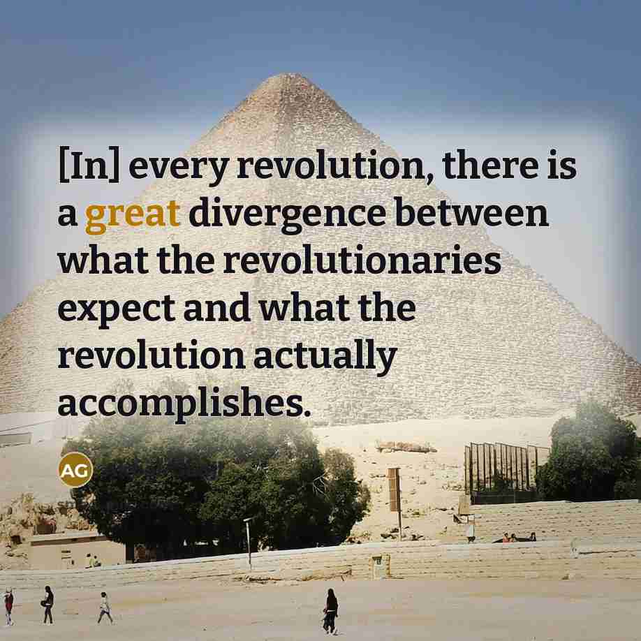“[In] every revolution, there is a great divergence between what…” quote by Akbar Ganji