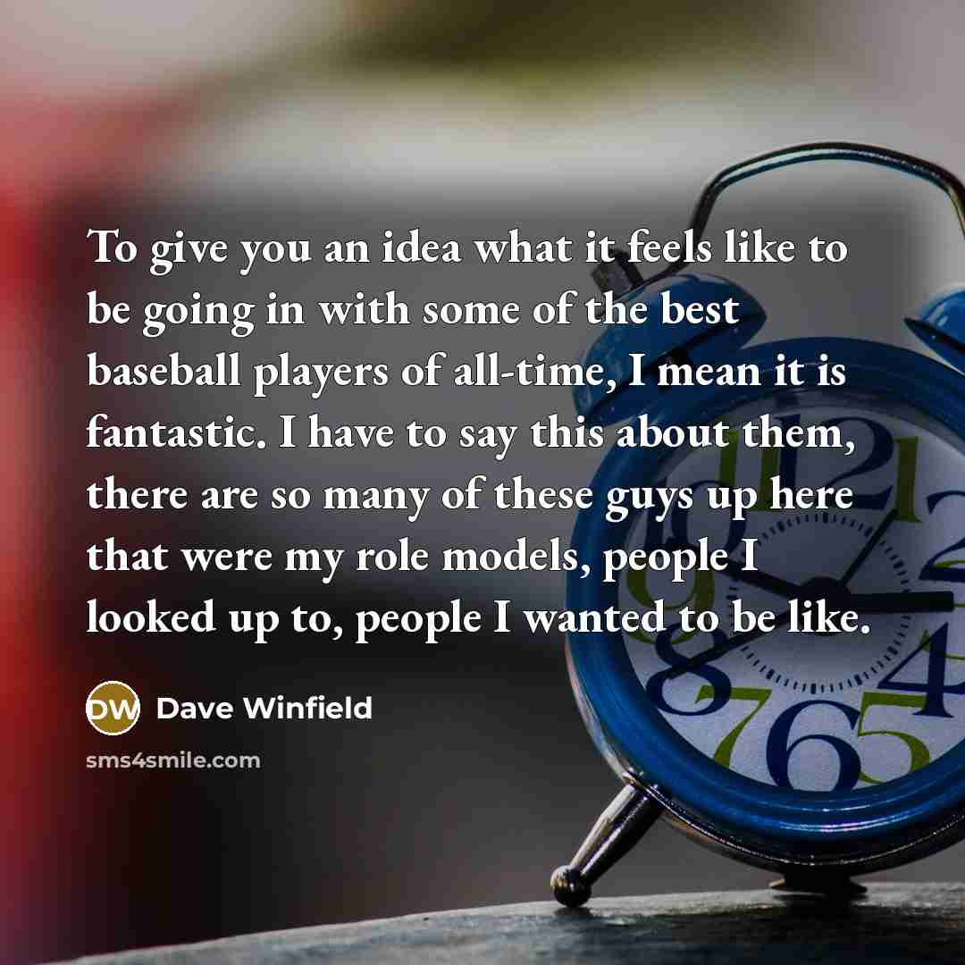 “To give you an idea what it feels like to…” quote by Dave Winfield