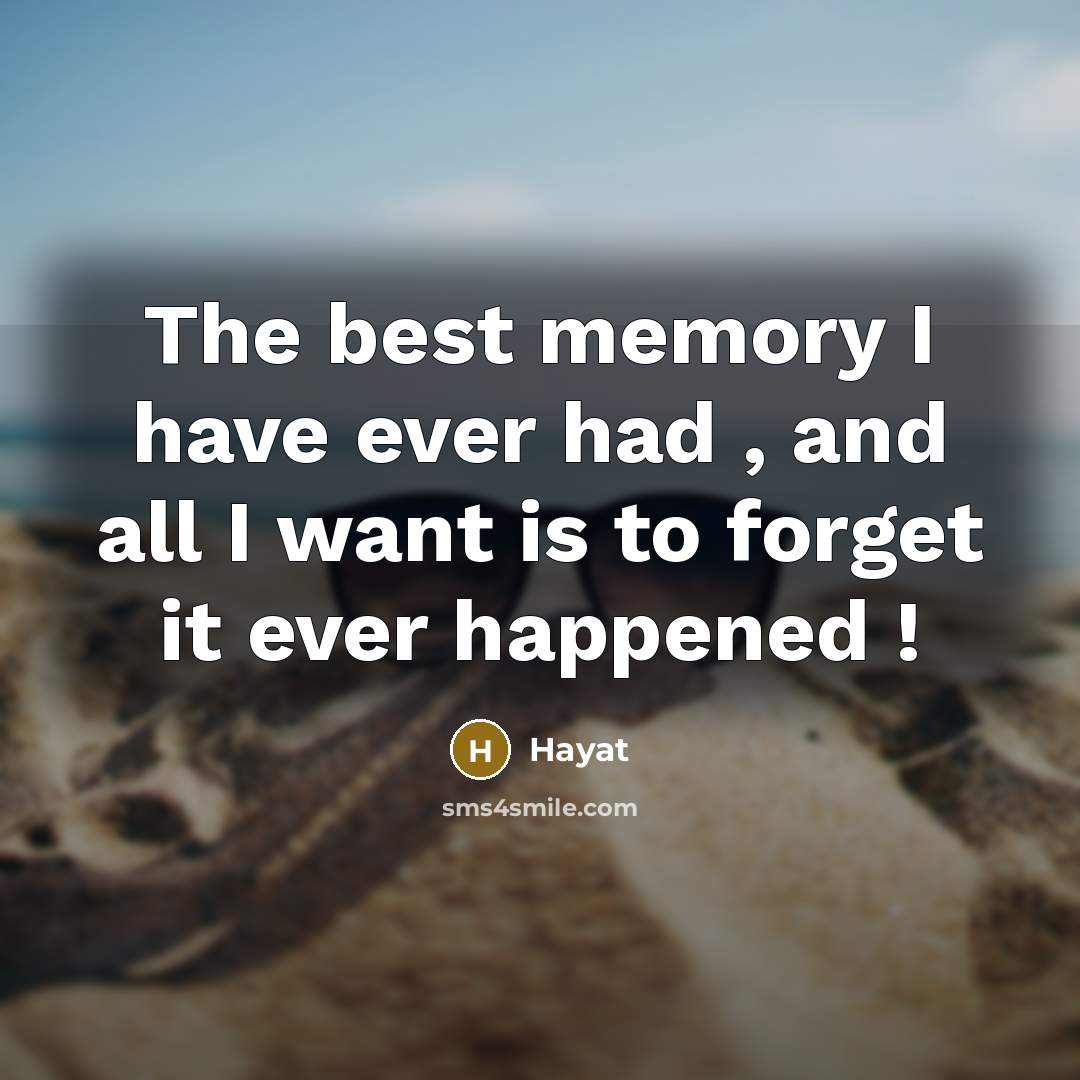 “The best memory I have ever had , and all…” quote by Hayat