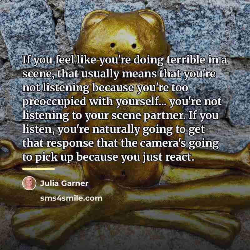 “If you feel like you're doing terrible in a scene,…” quote by Julia Garner