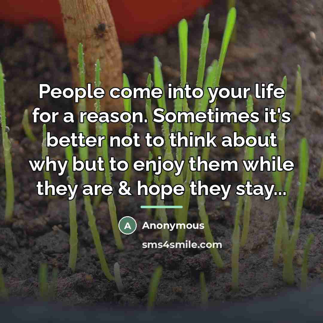 “People come into your life for a reason. Sometimes it's…” quote by Anonymous