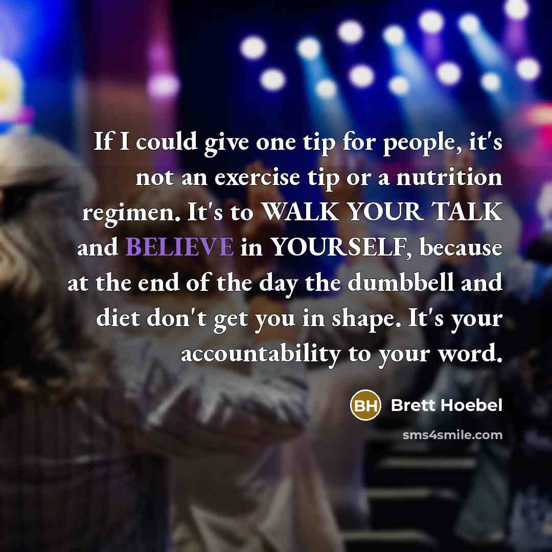 “If I could give one tip for people, it's not…” quote by Brett Hoebel
