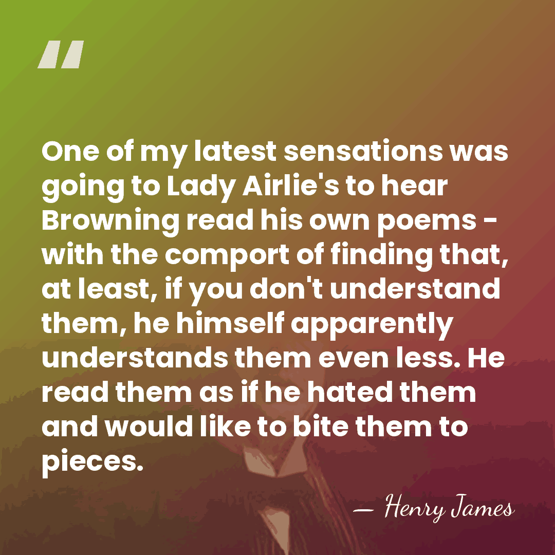One of my latest sensations was going to Lady Airlie's to hear&hellip; - Henry James