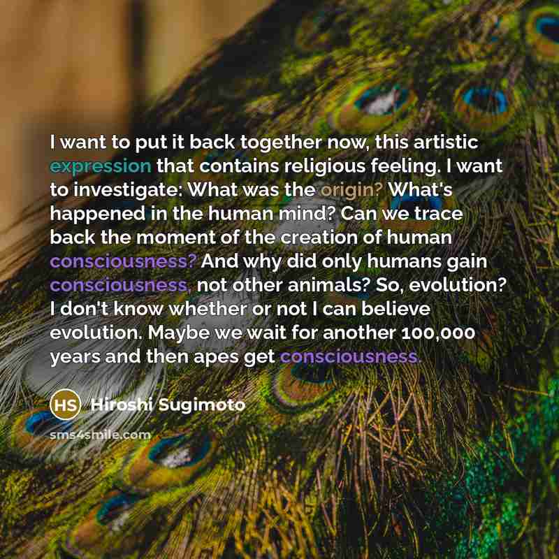 “I want to put it back together now, this artistic…” quote by Hiroshi Sugimoto