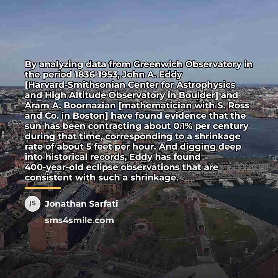 “By analyzing data from Greenwich Observatory in the period 1836-1953,…” quote by Jonathan Sarfati