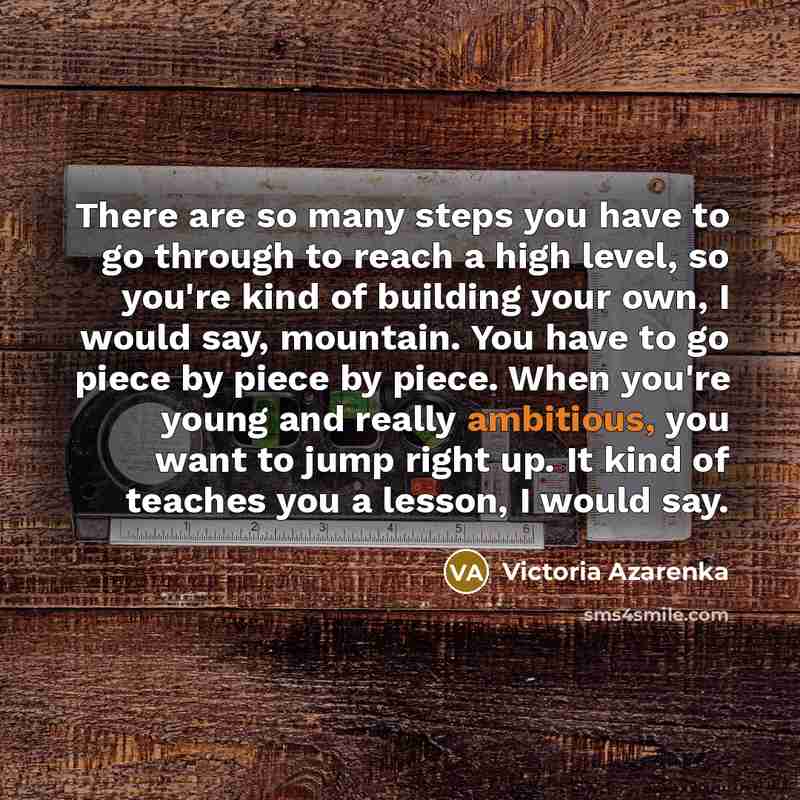 “There are so many steps you have to go through…” quote by Victoria Azarenka