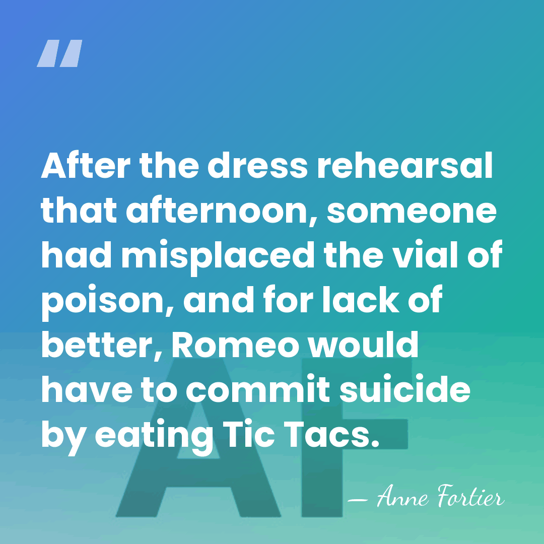 After the dress rehearsal that afternoon, someone had misplaced the vial of&hellip; - Anne Fortier