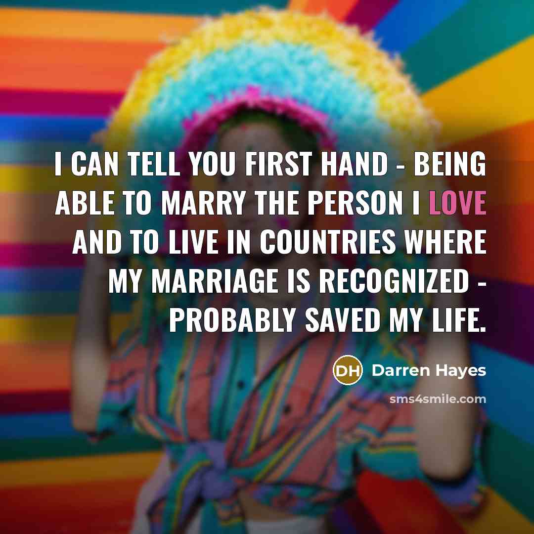 “I can tell you first hand - being able to…” quote by Darren Hayes
