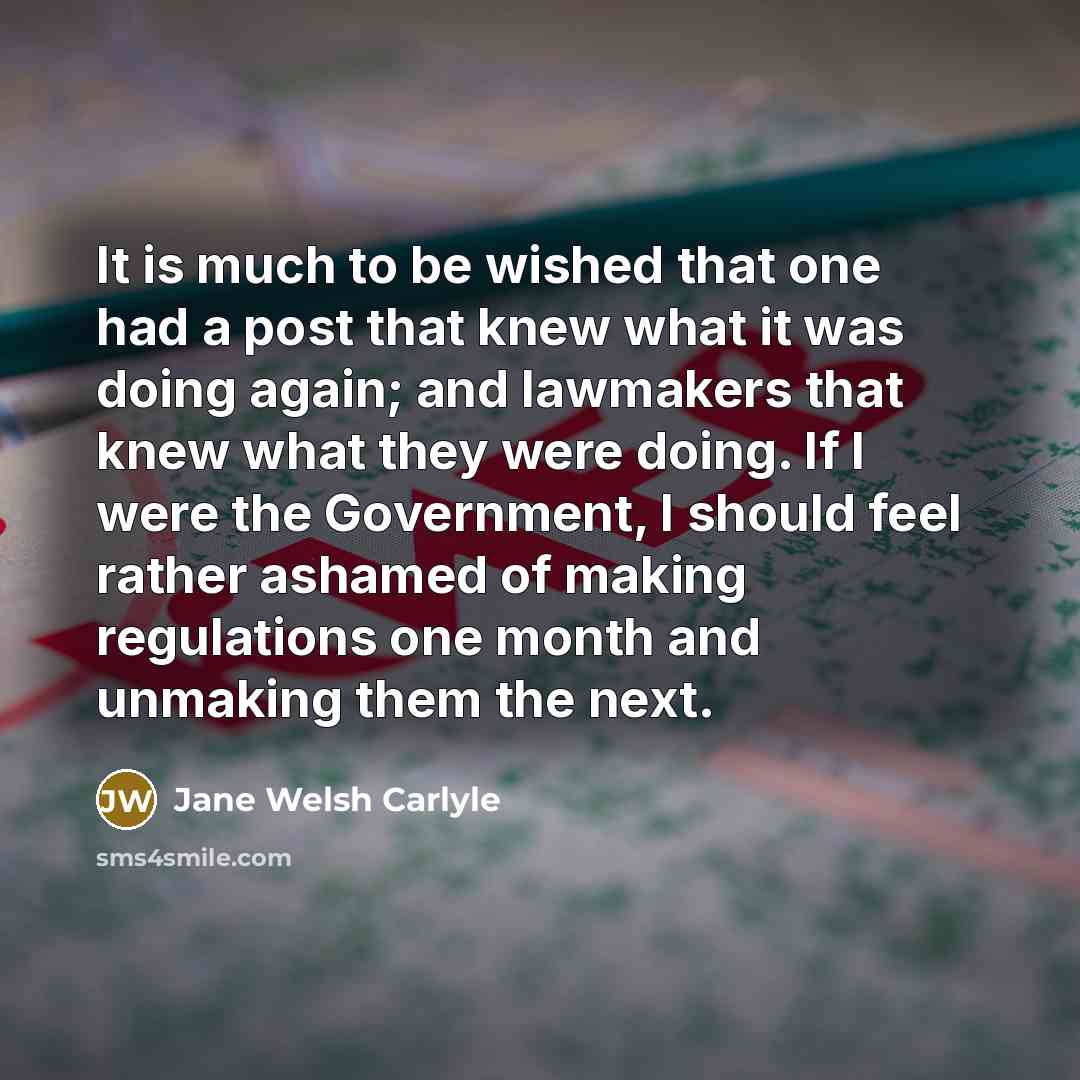 “It is much to be wished that one had a…” quote by Jane Welsh Carlyle