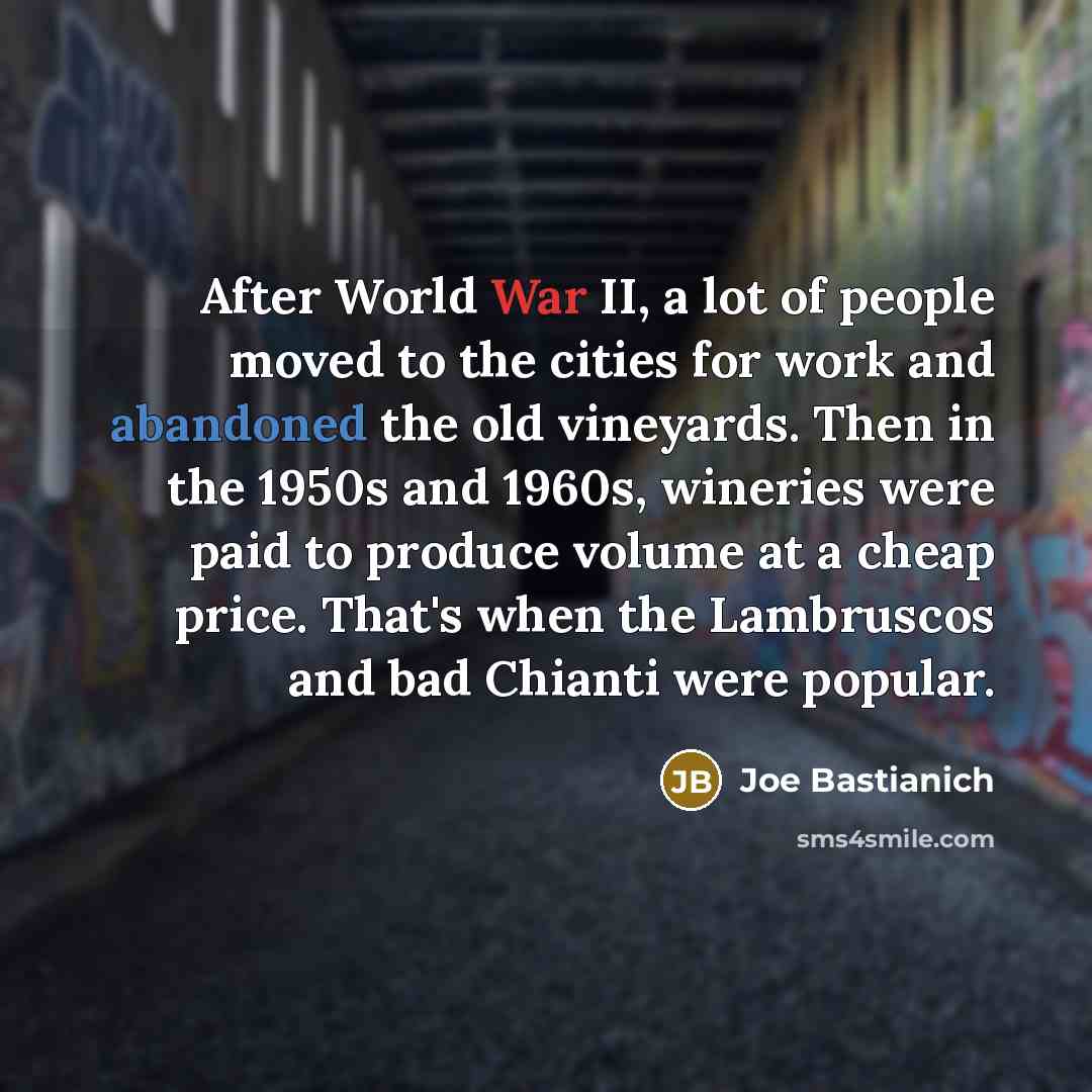 “After World War II, a lot of people moved to…” quote by Joe Bastianich