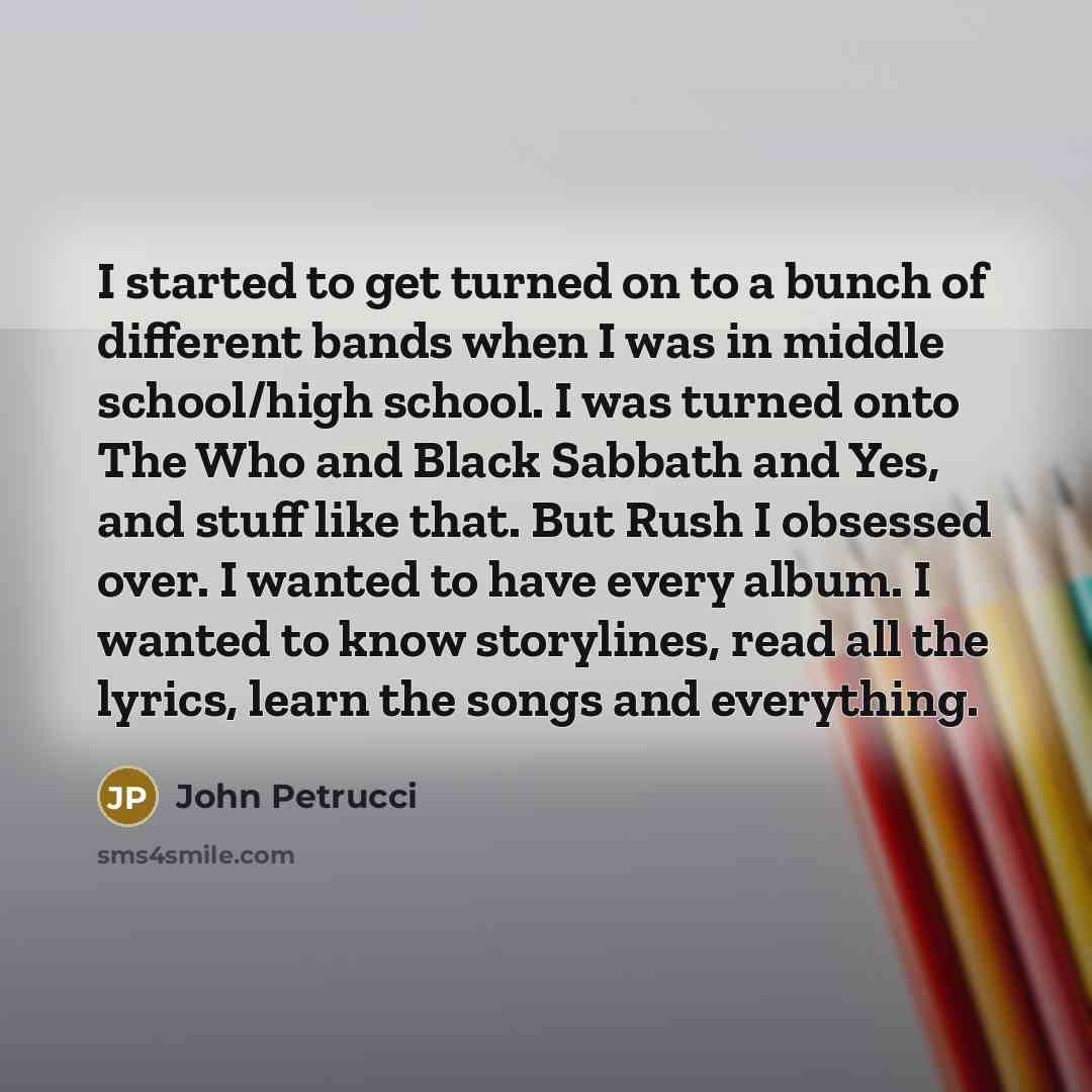“I started to get turned on to a bunch of…” quote by John Petrucci
