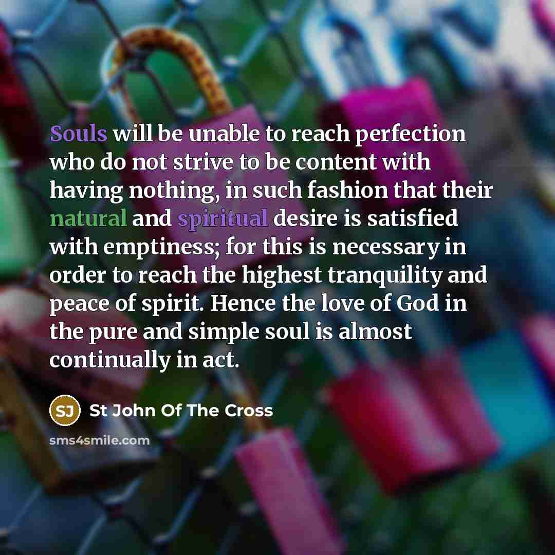 “Souls will be unable to reach perfection who do not…” quote by St John Of The Cross