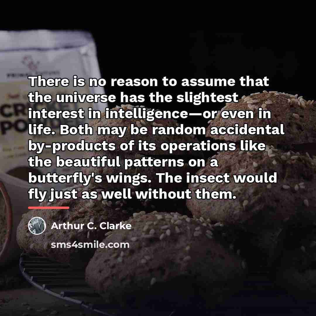 “There is no reason to assume that the universe has…” quote by Arthur C. Clarke