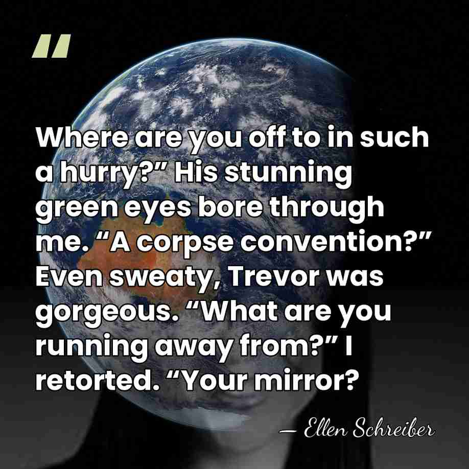 Where are you off to in such a hurry?” His stunning green&hellip; - Ellen Schreiber