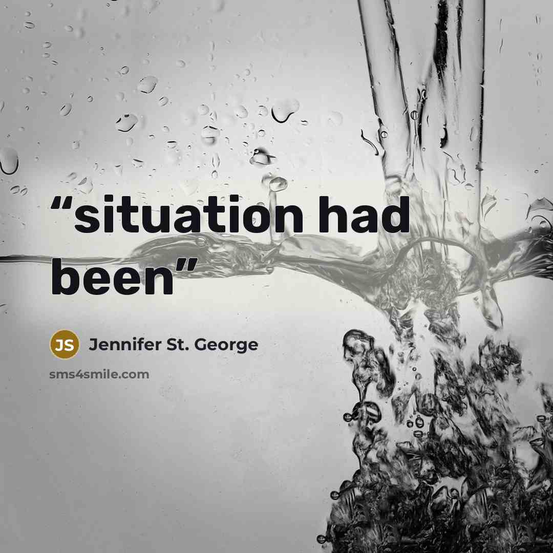 “situation had been” quote by Jennifer St. George