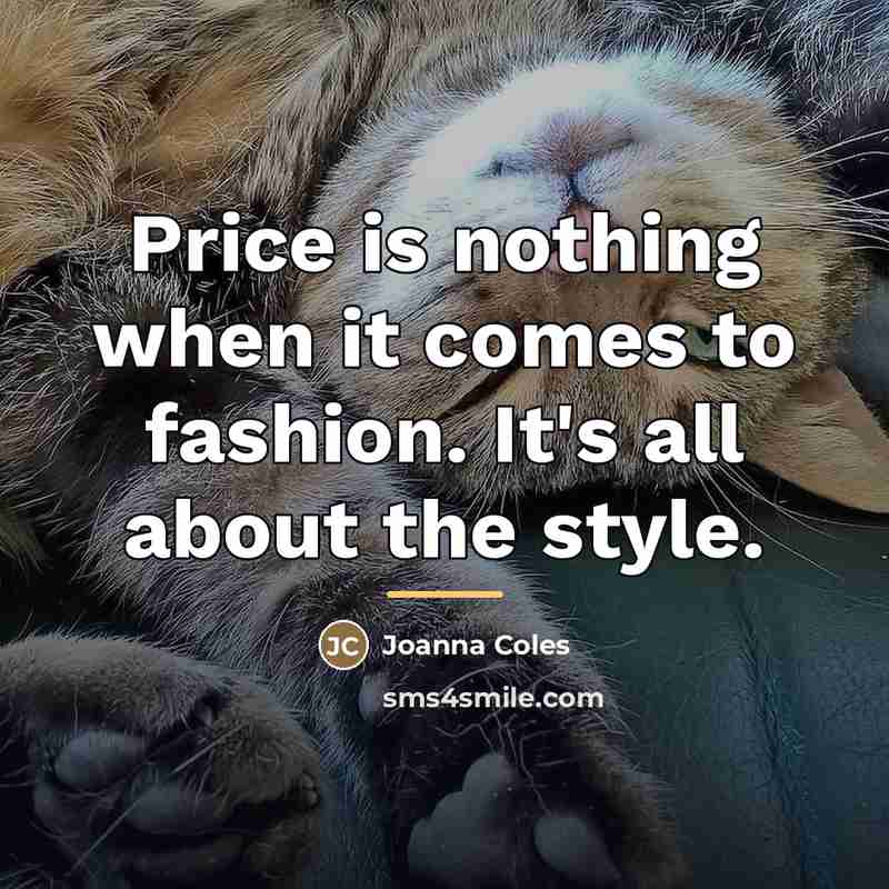 “Price is nothing when it comes to fashion. It's all…” quote by Joanna Coles