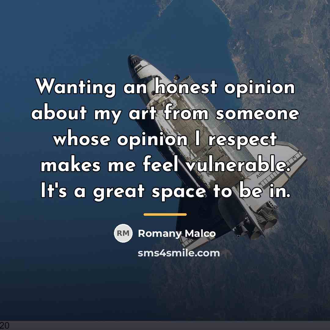 “Wanting an honest opinion about my art from someone whose…” quote by Romany Malco
