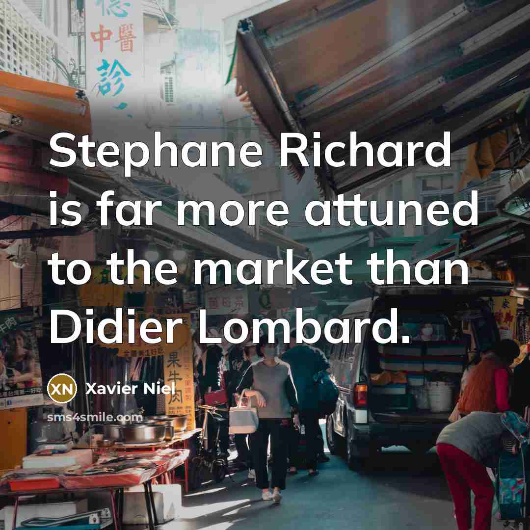 “Stephane Richard is far more attuned to the market than…” quote by Xavier Niel