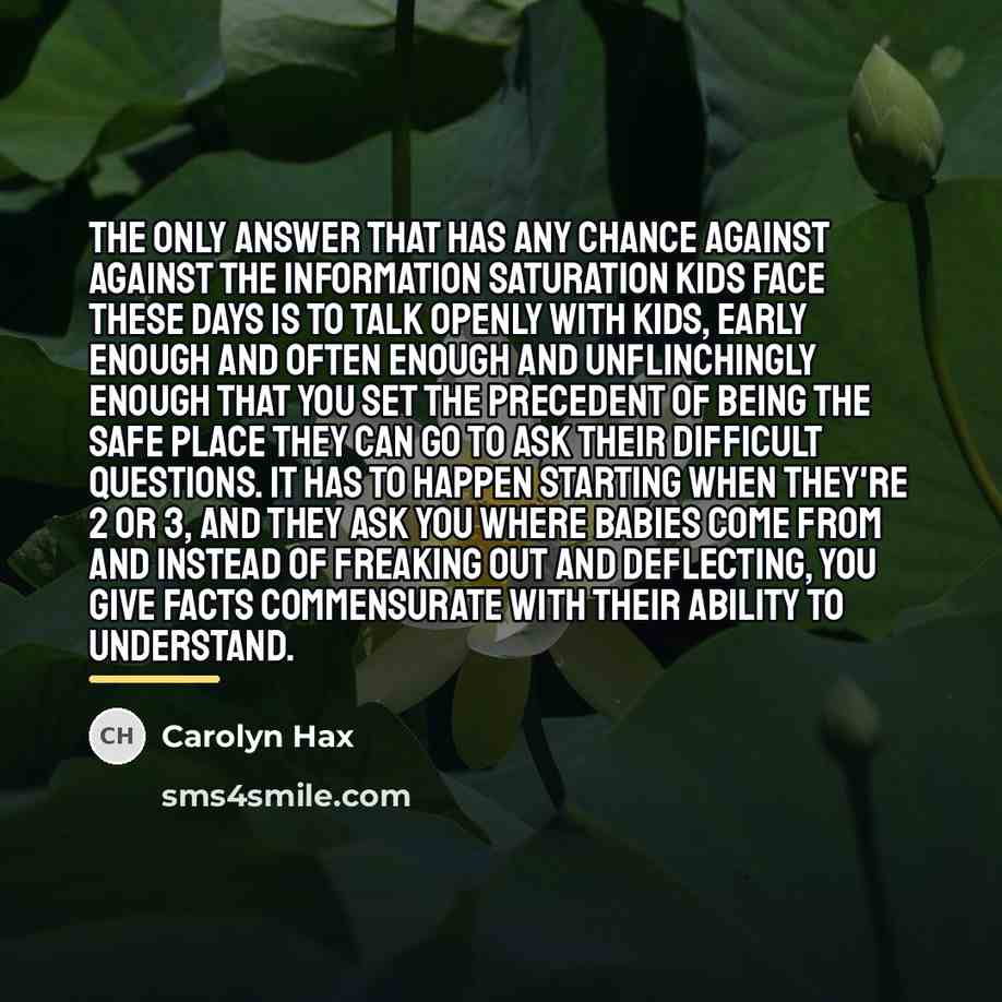 “The only answer that has any chance against against the…” quote by Carolyn Hax