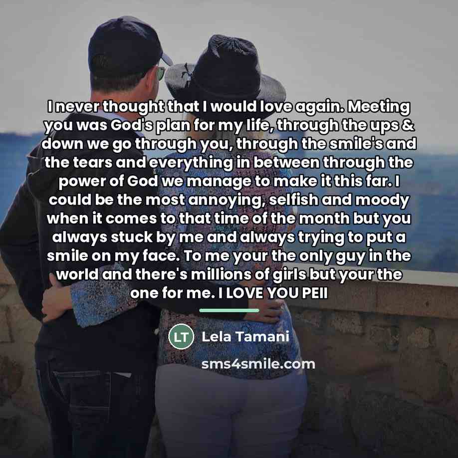 “I never thought that I would love again. Meeting you…” quote by Lela Tamani