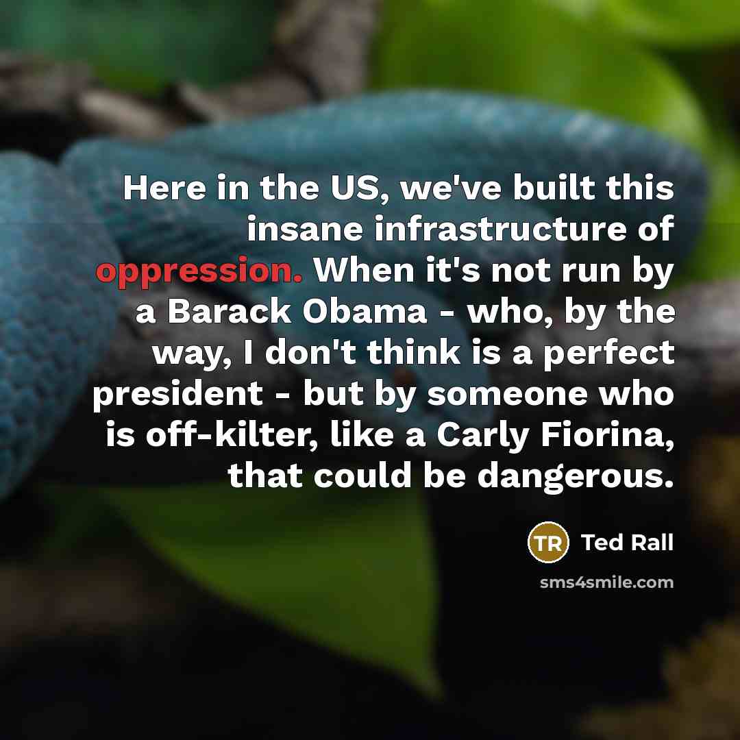 “Here in the US, we've built this insane infrastructure of…” quote by Ted Rall