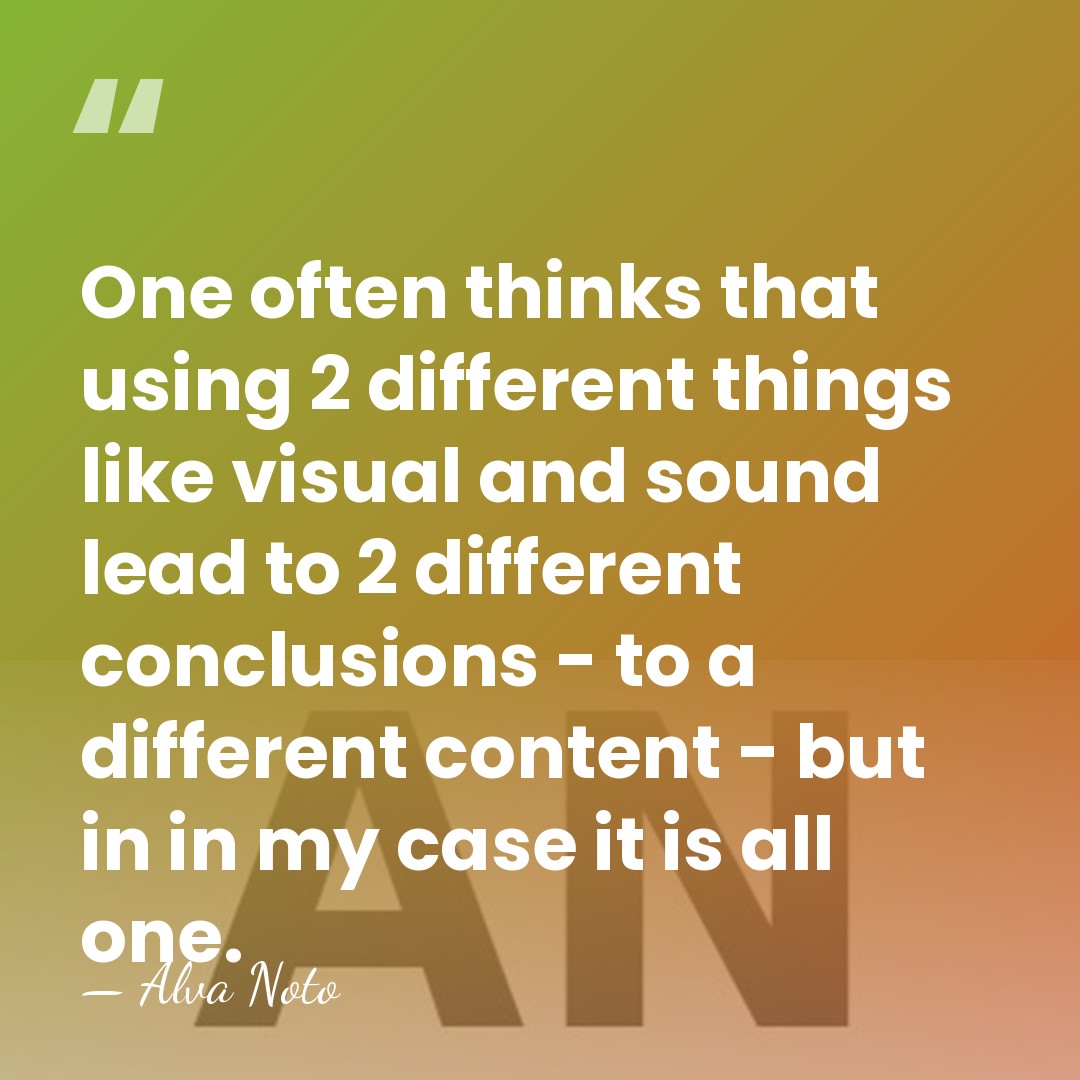 One often thinks that using 2 different things like visual and sound&hellip; - Alva Noto