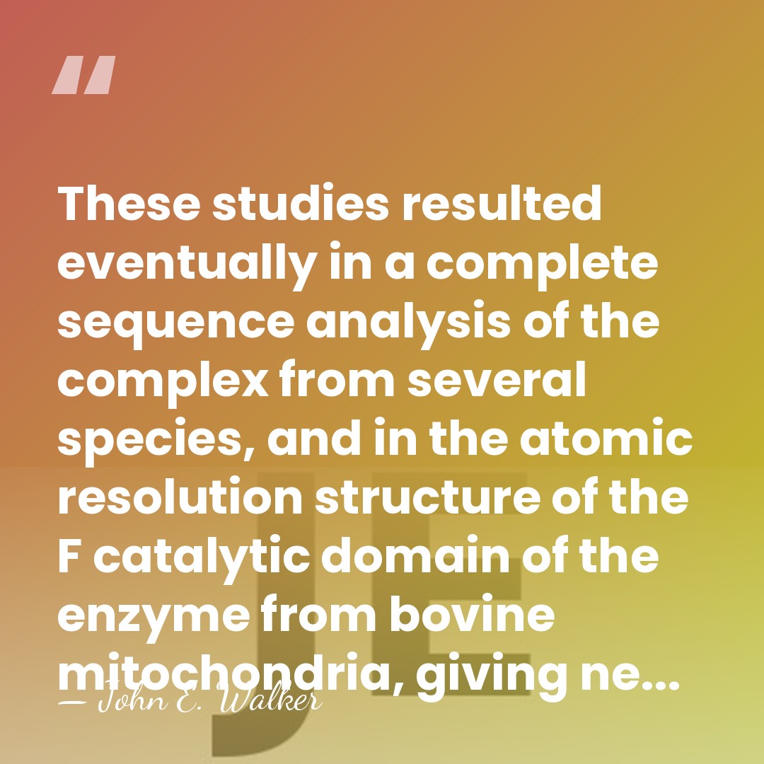 These studies resulted eventually in a complete sequence analysis of the complex&hellip; - John E. Walker