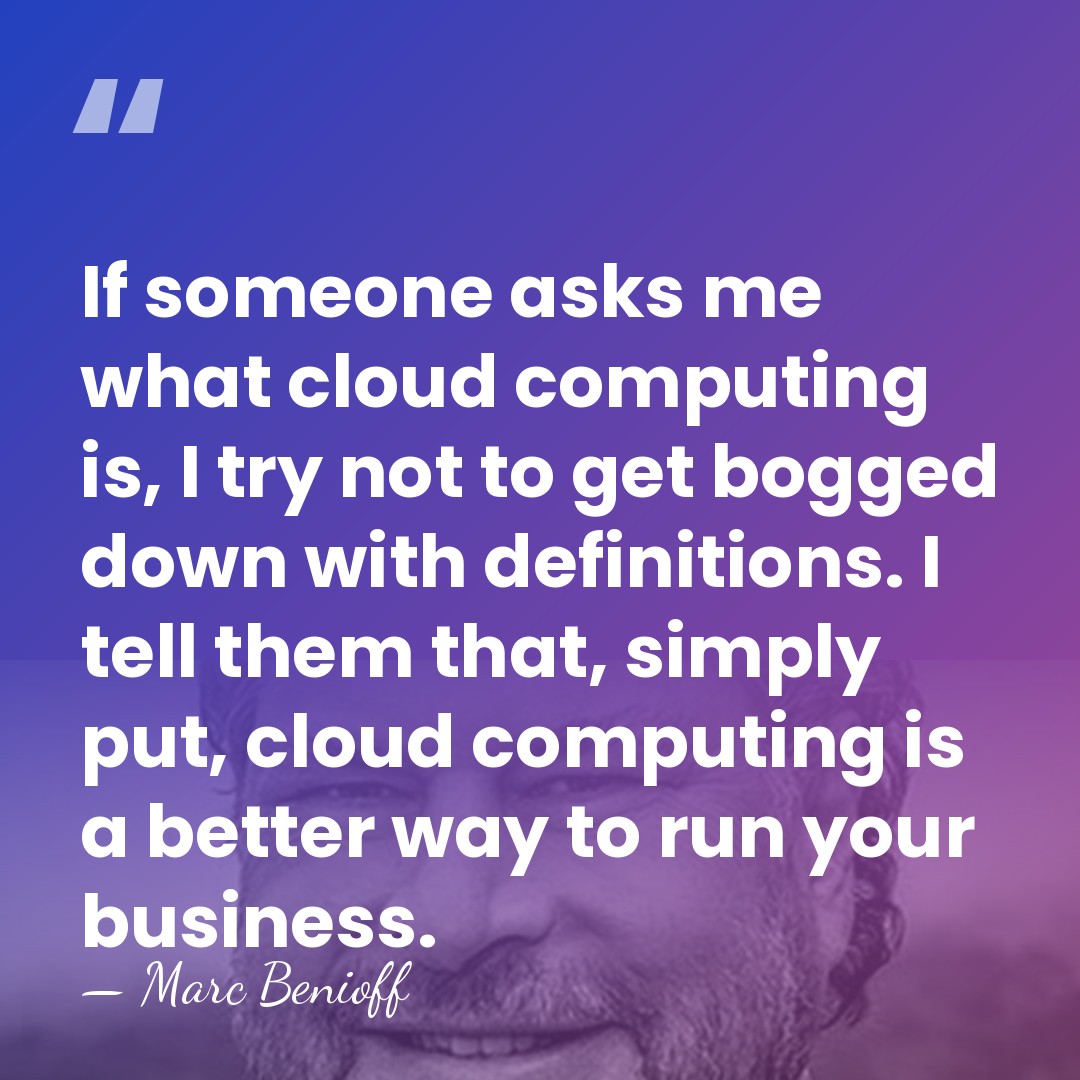If someone asks me what cloud computing is, I try not to&hellip; - Marc Benioff